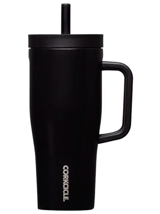 Corkcicle Other - Corkcicle Matte Black Travel Tumbler with Handle & Straw